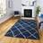 Think Rugs Scandi Berber G257 White, Blue