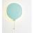 Lights4fun Metal Mint Green Balloon Light Battery White Night Wall Lamp