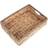 RED HAMPER Small Shallow Hyacinth Rope Border Basket