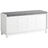 SoBuy Cabinet with 2 Sliding Doors Gray/White Shoe Rack 114x53cm