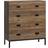 Homcom Bedroom Unit Storage Brown Chest of Drawer 80x95cm