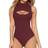 Mangopop Women's Mock Neck Cutout Front Sleeveless Tank Top Bodysuit - Burgundy