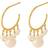 Pernille Corydon Bay Hoops Earrings - Gold/Pearls
