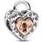 Pandora Two Tone Padlock Splittable Heart Charm - Silver/Rose Gold