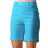 Roman Turned Hem Stretch Shorts - Turquoise