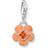 Thomas Sabo Silver CZ Orange Flower Charm