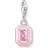 Thomas Sabo Charm-hängsmycke rosa sten silver
