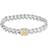 HUGO BOSS Caly Monogram Square Bracelet - Silver/Gold