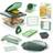 Genius 15 Piece Nicer Dicer Chef Set Green Vegetable Chopper