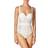 DKNY Women's Sheers Strapless Bodysuit Shapewear - Dark White