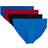 2(X)IST Men's Cotton Stretch Bikini Briefs 4-pack - Skydiver/Black/Scottish Red