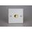 Varilight Vogue LED V-Pro 1 Gang Rotary Dimmer Switch White with Brass Knob