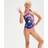 Speedo Badedragt Printed Pulseback Orange/Lilla 13-14 år 158-164 Badetøj