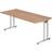 Hammerbacher Hammerbacher 180x80cm Nussbaum/Silber Schreibtisch