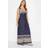 LTS tall navy blue daisy print maxi dress