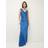 Veronica Beard Sanderson Satin Maxi Dress - Blue