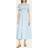 Ganni Ruched off-shoulder maxi dress blue