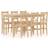 vidaXL Pine Bordsgrupp 70x140cm 7st