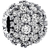 Pandora Sparkling Pavé Round Charm - Silver/Transparent