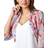 Roman Floral Print Chiffon Bolero - Orange
