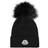 Moncler Wool Beanie With Pom Pom - Black