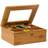 Relaxdays Bamboo Tea 9 x 22 x 16 cm Brown Storage Box