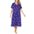 Dreams & Co Women's Long Print Sleepshirt Plus Size - Ultra Blue Bubbles