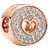 Pandora Pavé & Heart Anniversary Charm - Rose Gold/Transparent