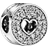 Pandora Pavé & Heart Anniversary Charm - Silver/Transparent