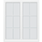 Klarvinduer DETD2-12HV_151 Altan- & Terrassedør Klart glas (110x170cm)