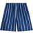 Ami Paris Striped High-Rise Silk Shorts - Blue