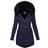 Lugogne Women's Winter Hooded Coat - Navy