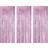 Ailexi Doorway Party Curtains Metallic Tinsel Pink 3-pack