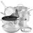 KitchenAid 3-Ply Base Pots Cookware Set with lid 10 Parts