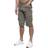 Enzo Mens Cargo Combat Shorts - Khaki