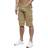 Enzo Mens Cargo Combat Shorts - Beige