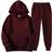 Men's Autumn 2 Piece Tracksuit - Wine