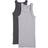 2(X)IST IST Mens Essential Cotton Square Cut Tank Bomull - Ljung/Grå