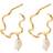 Pernille Corydon Small Bay Earrings - Gold/Pearls