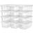 Songmics Versatile Storage Boxes Transparent Set of 12 Shoe Rack