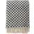 Klippan Yllefabrik Gotland dots Filt Vit, Svart (200x130cm)