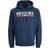 Jack & Jones Plus Size Logo Hoodie Navy Blazer/Print