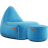 SACKit Cobana Lounge Chair & Pouf Turquoise Sækkestol