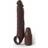 Fantasy X-tensions Silicone Penis Sleeve With Ballstrap Brown