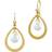 Julie Sandlau Afrodite Droplet Earrings - Gold/Transparent/Pearls