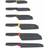 Joseph Joseph Elevate 98437 Paring Knife, Carving Knife, Santoku Knife, Bread Knife, Cooks Knife