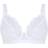 Oola Lace & Logo Non Wired Soft Bra Plus Size - White