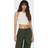 Only Onlvilma S/L Cropped Tank Top - Cloud Dancer