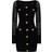 Balmain Off-the-shoulder mesh knit dress