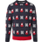 Urban Classics Christmas jumper av Nicolaus And Snowflakes Sweater Herr marin/vit/r